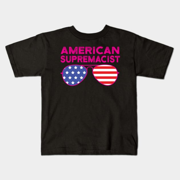 American Supremacist american flag merica usa gifts Kids T-Shirt by Gaming champion